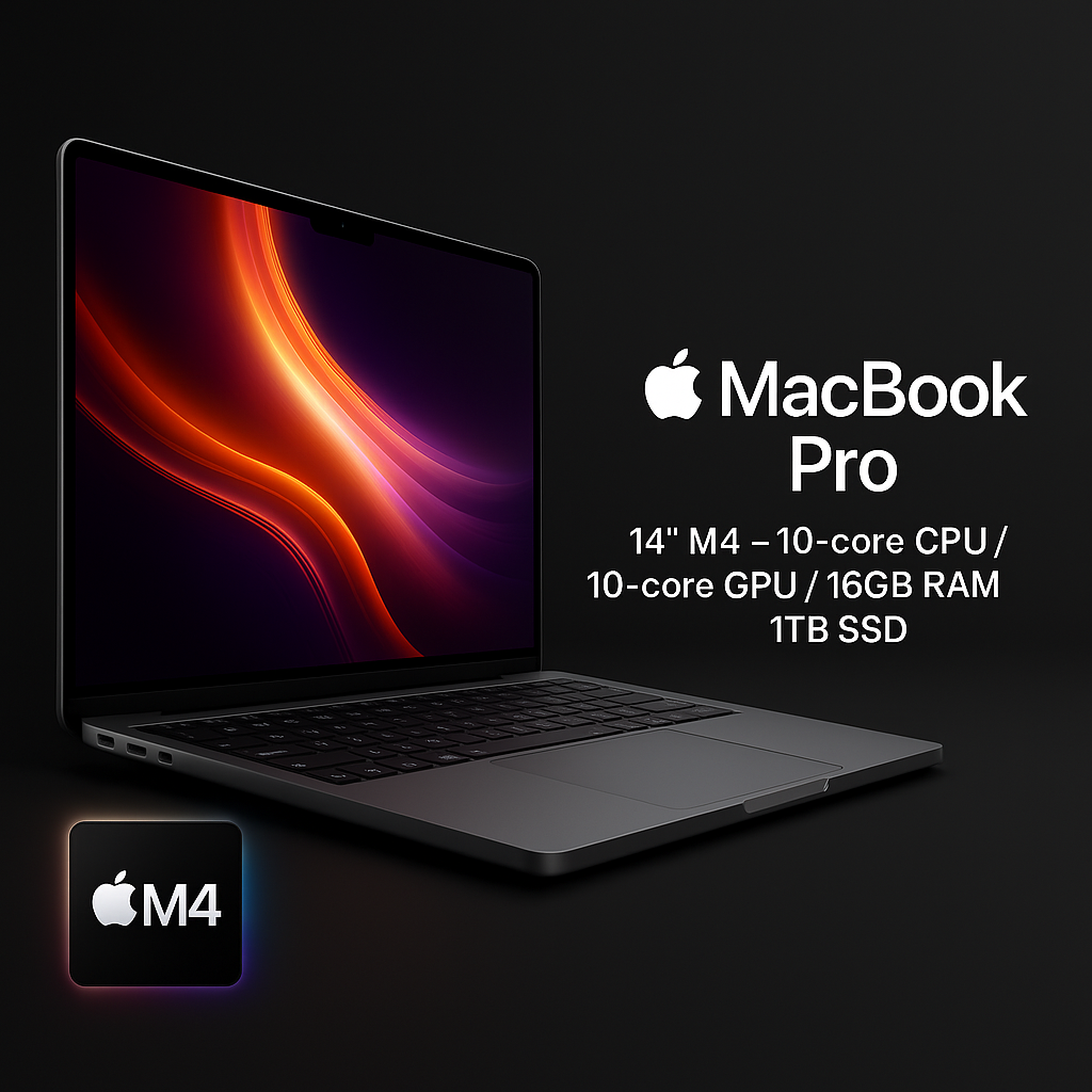Apple MacBook Pro 14" M4 – 10-core CPU / 10-core GPU / 16GB RAM / 1TB SSD (Space)